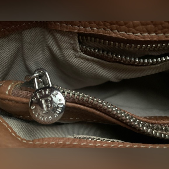 Faiez brown pebble leather purse - Picture 3 of 14